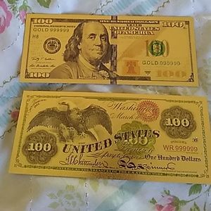 Gold $100 Bills